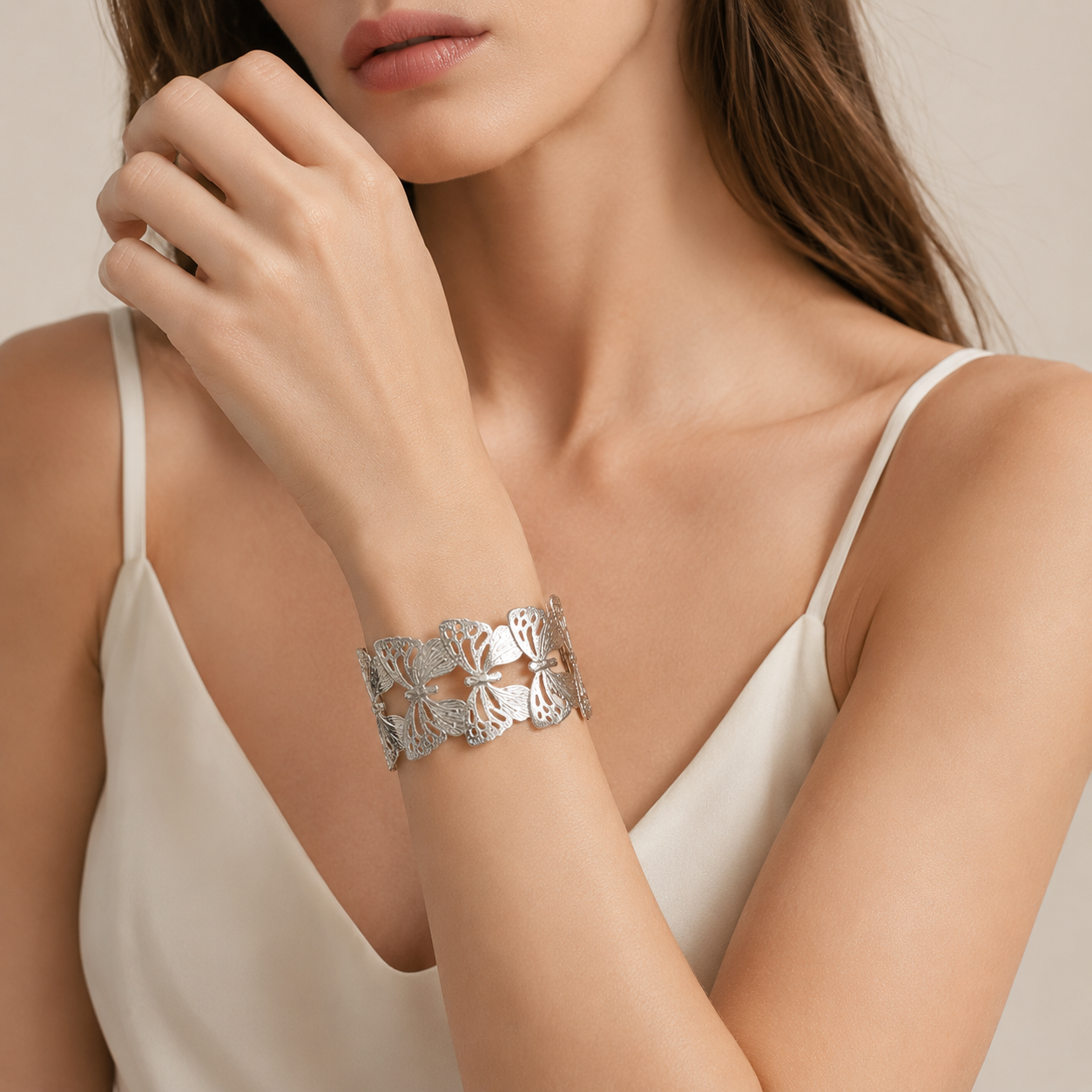 Butterfly Open Cuff Bracelet