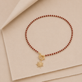 Sun Charm Beaded Toggle Necklace