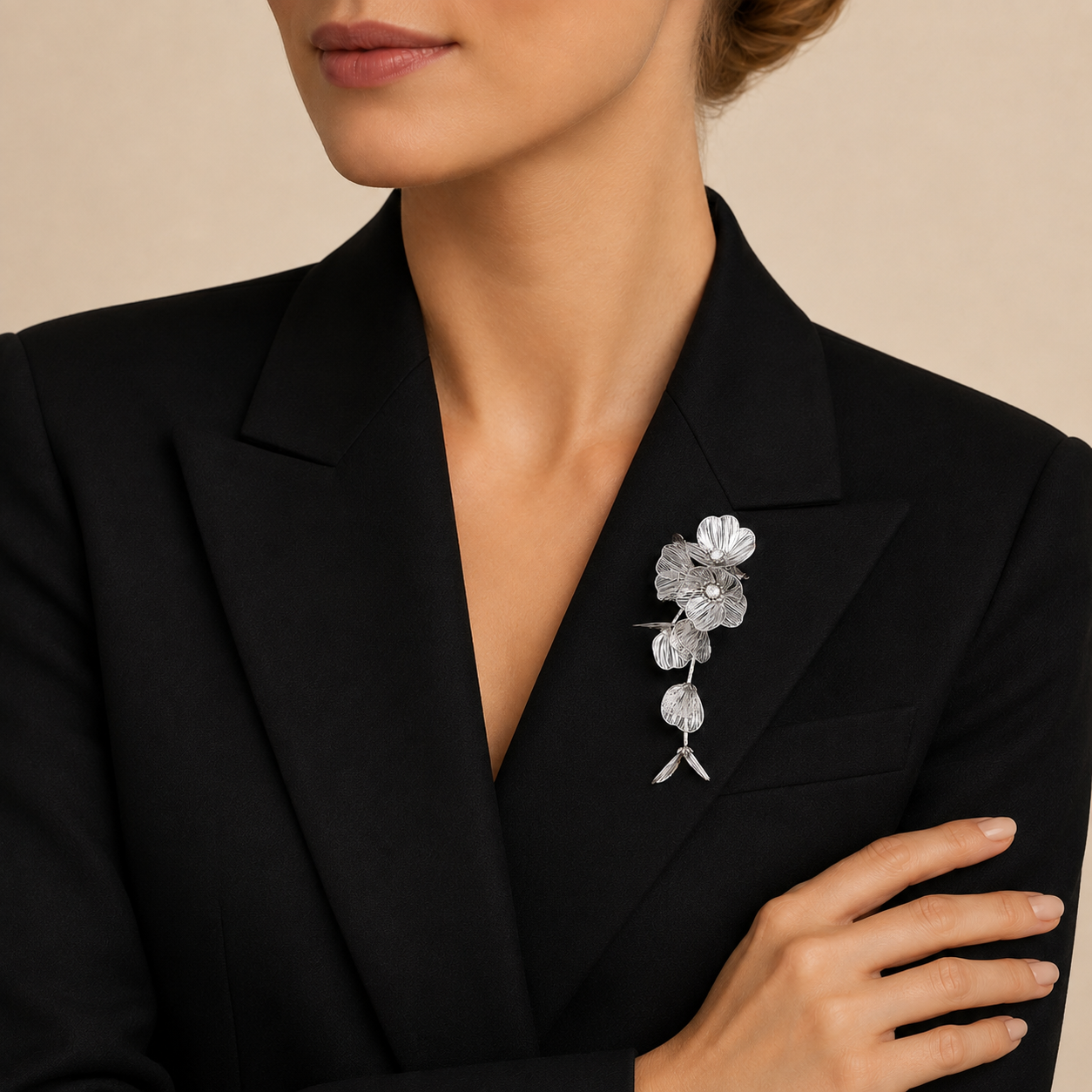 Floral Vine Statement Brooch