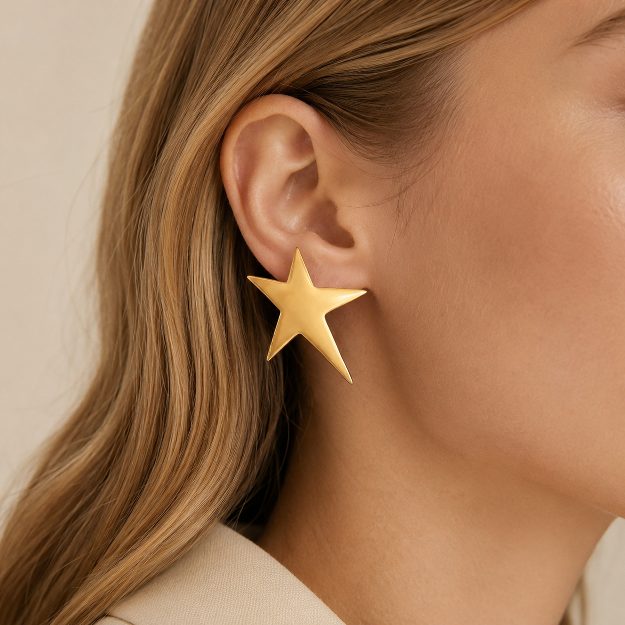 Star Statement Drop Earrings
