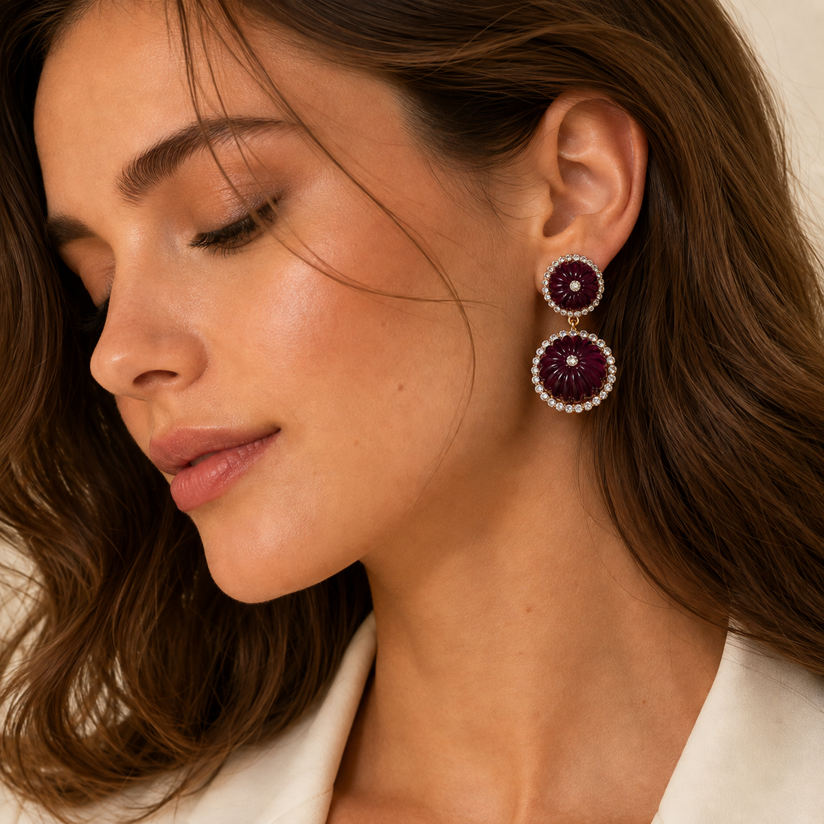 Pumpkin Halo Drop Earrings