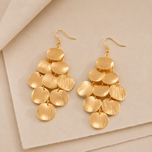Disc Chandelier Drop Earrings