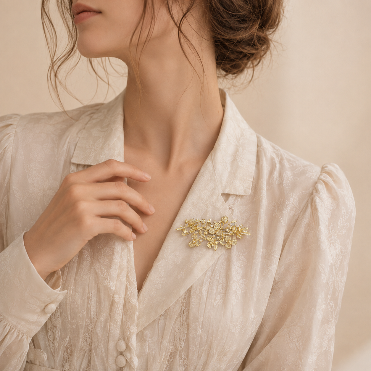 Floral Bouquet Statement Brooch