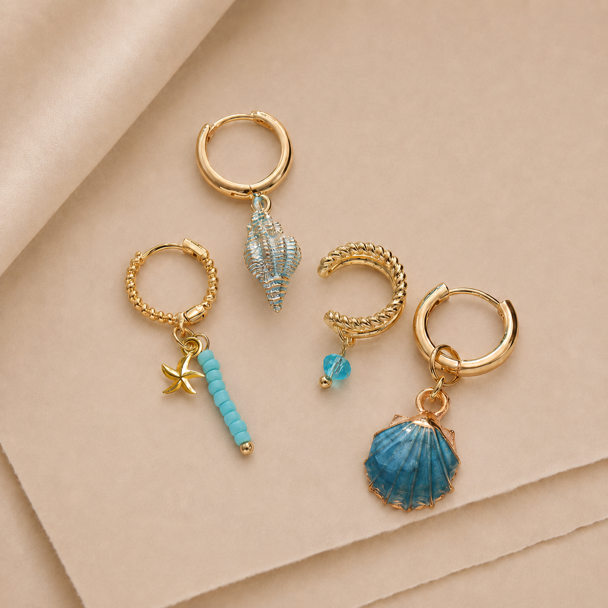 Coastal Charm Hoop Earring Set