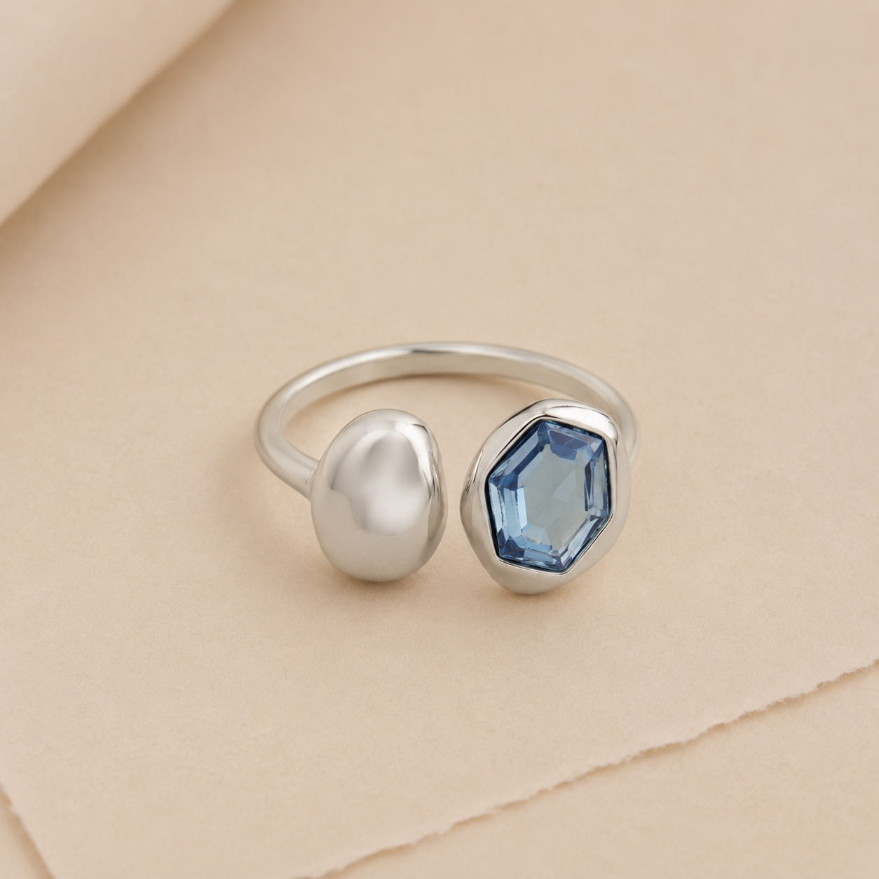 Mixed Gem Open Ring