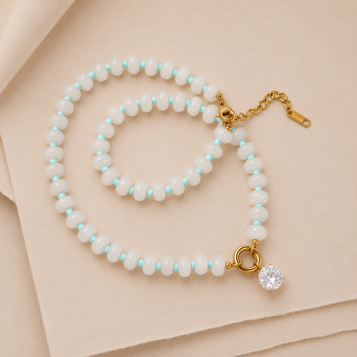 Multi-Strand Beaded Charm Necklace