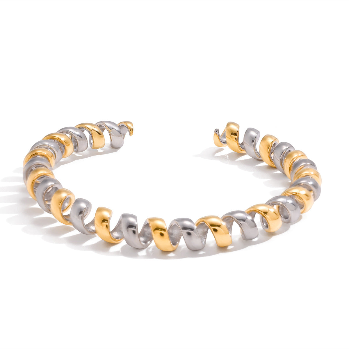 Spiral Coil Cuff Bracelet